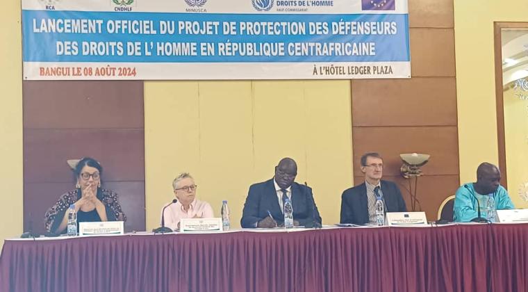 Lancement du Projet de protection des défenseurs des Droits de l’Hommes en République Centrafricaine 