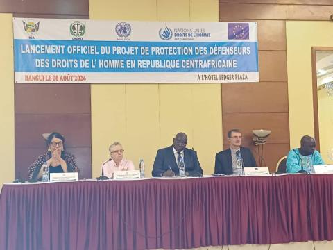 Lancement du Projet de protection des défenseurs des Droits de l’Hommes en République Centrafricaine 